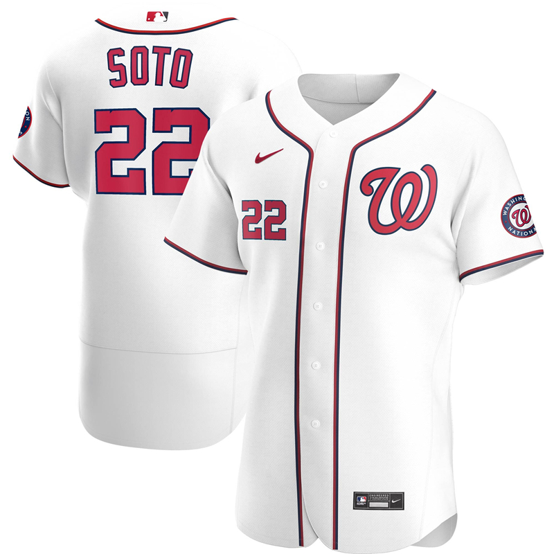 Men Washington Nationals #22 Juan Soto Nike White Home 2020 Authentic Player Jersey ->washington nationals->MLB Jersey